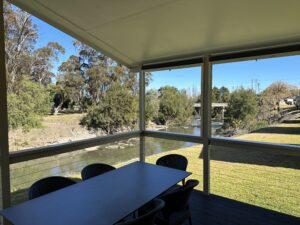 Patio with river view V36